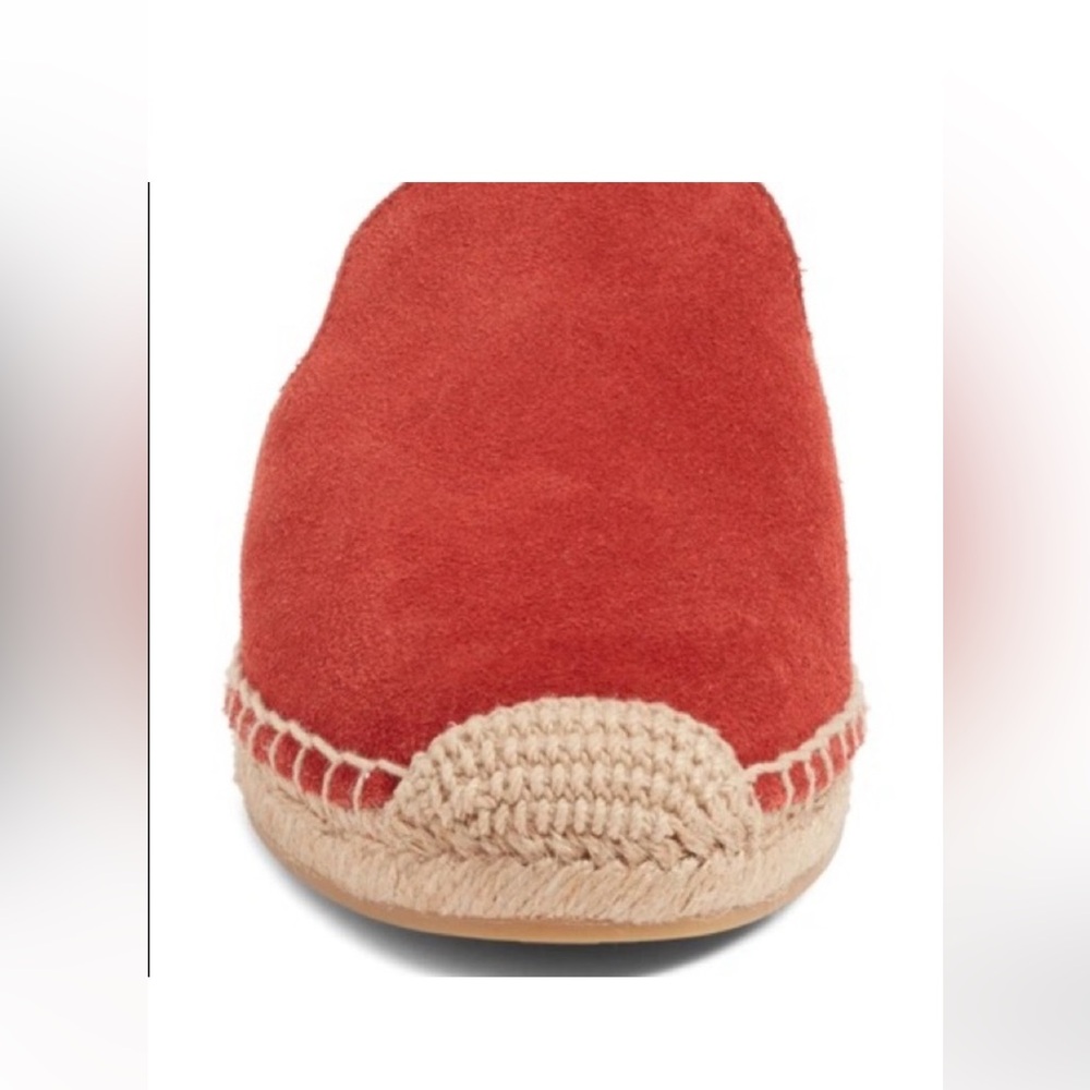 Tory Burch Red Suede Espadrille Mule - Picture 2 of 7